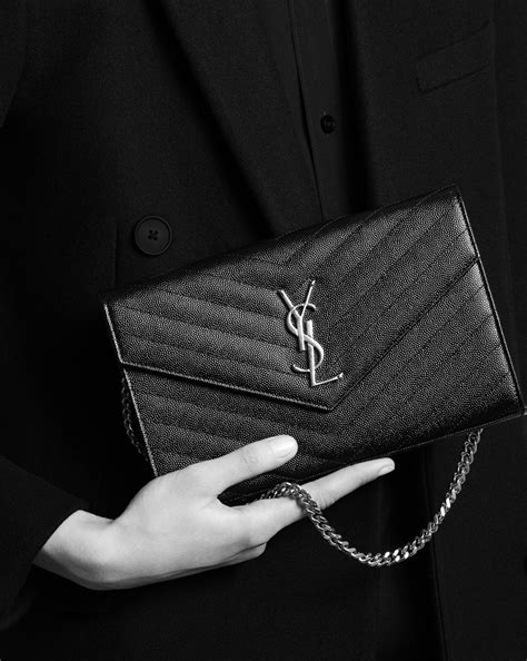 price for ysl wallet with chain|saint laurent monogram matelassé leather wallet on chain.